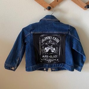 Custom “Johnny Cash” Jean Jacket 18-24 months